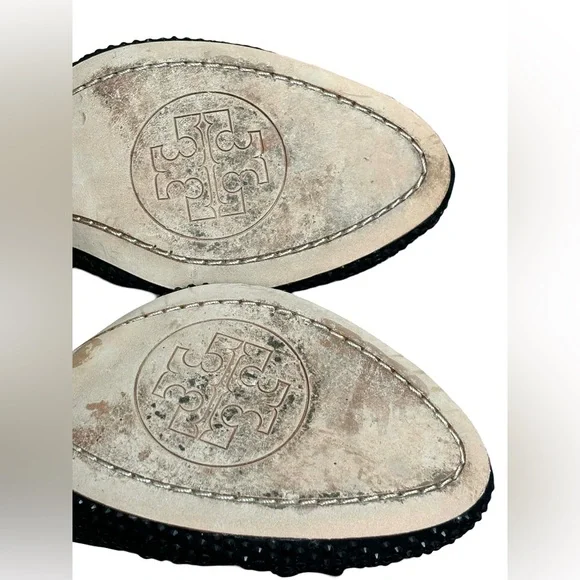 Tory Burch Phoenix Black Pump Rhinestone Soho Lux Heels - Picture 8 of 9